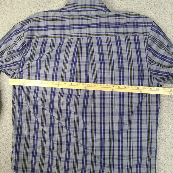 Alan Flusser Shirt Mens XL Purple Long Sleeve Button Down Cotton - Picture 10 of 14